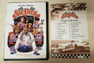 Six Pack Dvd,  1982 Anchor Bay Rare Oop Kenny Rogers,  Diane Lane,  Erin Gray