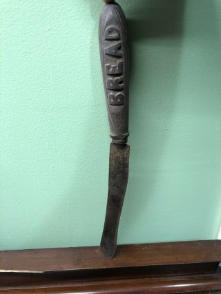 Antique 19th Century Hand Carved Bread Knife