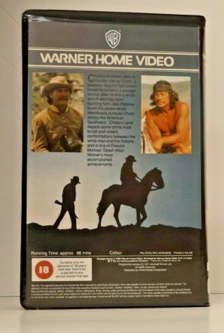 Chato ' s Land RARE UK PAL VHS Clamshell Charles Bronson 1972 Jack Palance WHV 2