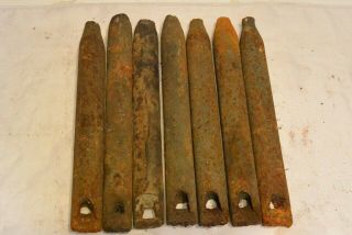 Seven Antique Cast Iron Window Weights 5 1/2 Pounds Each -