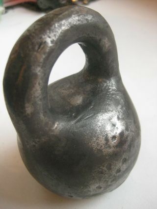 Antique 1880 Russian Imperial Cast Iron Scale Weight 3 Pound