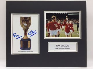 Rare Ray Wilson England 1966 Signed Photo Display,  Autograph World Cup