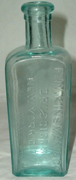 C1875 - 1880 Rare Form Augusta Maine F W Kinsman Druggists York Hand - Tooled