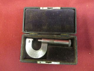 Rare Vintage Brown & Sharpe No.  4 Micrometer - 0 - 1/2 " - With Case