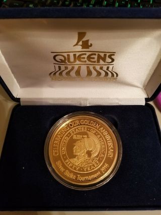 2016 Four Queens Tournament Silver Strike.  999 Fine Silver Rare 50th Anniversary