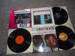 Joblot X3 Rare Jazz Uk Vinyl Lp Record Peterson,  Miles Davis,  Blue Monk,  Very Tall