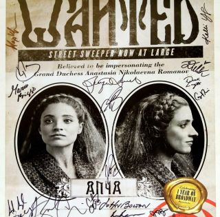 ANASTASIA Cast Christy Altomare Signed Rare Broadway Anniversary Poster 3