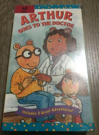 Arthur Goes To The Doctor Rare Sony Wonder 2001 Vhs Kids Educational 3 Cartoons