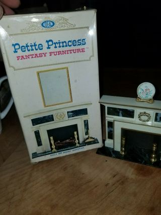 Vintage Petite Princess Doll House Furniture Fireplace Regency Hearthplace 1960