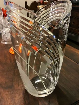 Vintage Large Lead Cut Crystal Vase
