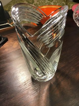 Vintage Large Lead Cut Crystal Vase 3