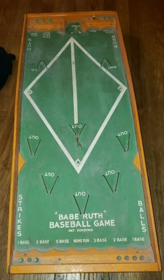 Rare Vintage 1944 Babe Ruth Tabletop Baseball Game By Munro & Robertson Syracuse