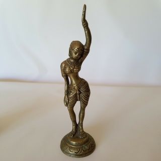 Antique Brass Hindu Goddess Belly Dancer Decor 6.  25 Inches