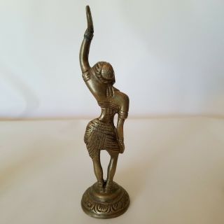 Antique Brass Hindu Goddess Belly Dancer Decor 6.  25 inches 3