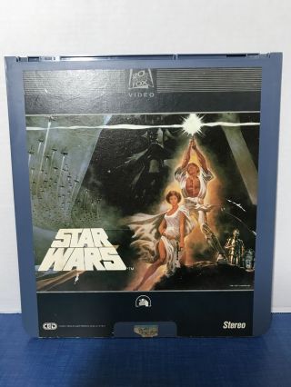 Star Wars 1977 Movie Video Disc Ced Rca Selectavision Videodisc Rare