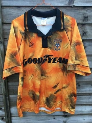 Wolverhampton Wanderers Wolves Home Shirt Jersey 1992 1993 1994 Vintage Rare