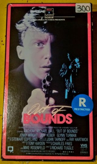 Rare Vintage Out Of Bounds Vhs Video 80s Anthony Michael Hall Side Loader