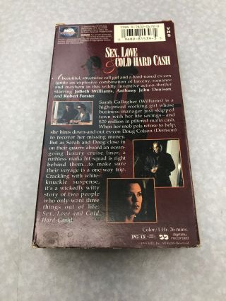 Sex Love & Cold Hard Cash Vintage VHS B Movie RARE Drama RWS Blockbuster Kg 2
