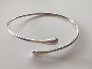 Vintage Rare Solid Sterling Silver 925 Bangle Bracelet Cuff Expandable Gift