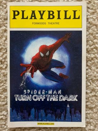 Broadway Spider - Man Turn Off The Dark Playbill Rare Obc Cast