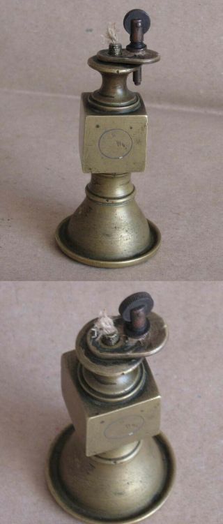 Antique German Table Brass Petrol Cigarette Lighter / Functional