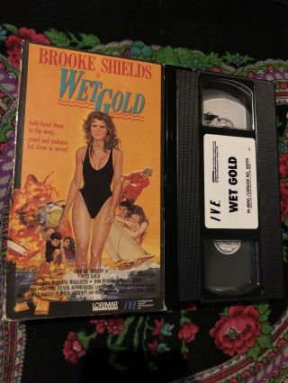 Wet Gold Vhs 1984 Brooke Shields Burgess Meredith Rare 80s Retro Plays Great