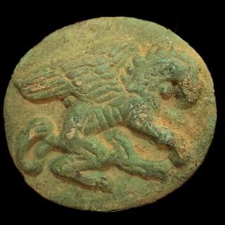 Rare Roman Period Bronze AppliquÉ With A Animal - 200 - 400 Ad (2)