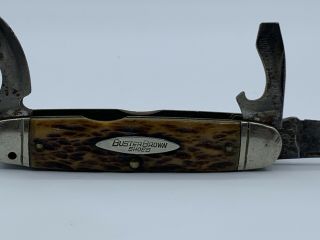 Vintage Rare Buster Brown Shoes Folding Pocket Knife For Restoration
