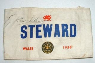 Rare Wales 1958 Empire & Commonwealth Games Signed Steward 