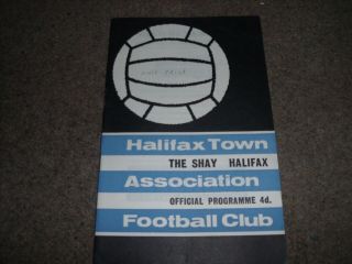 Rare Halifax Town V Millwall 20th March 1965