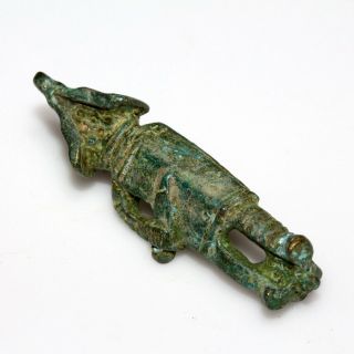 Very Rare Ancient Roman Bronze Gladiator Fibula Brooch Circa 200 - 300 Ad