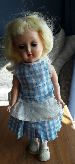 Vintage 1950s Ideal Toni P - 90 Doll Blonde 14 " Orig Outfit Snap Shoes