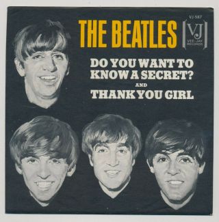 Beatles RARE 1964 U.  S.  VEE JAY ' KNOW A SECRET ' PICTURE SLEEVE ' NEAR 2