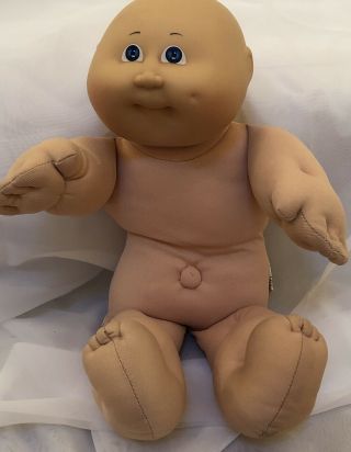 Vintage Coleco Cabbage Patch Kids Baby Doll Bald No Hair W/blue Eyes 1978,  1982