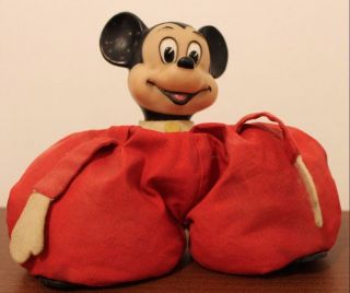 Vintage Antique Mickey Mouse Walt Disney Bean Bag Doll Made In Japan Rare 1960s