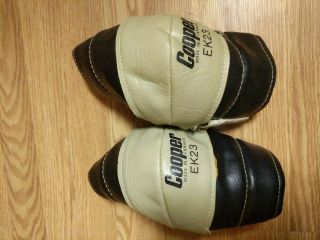 Rare Vintage Cooper Ice Hockey Elbow Pads Ek23 Leather Made In Canada