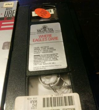 WHERE EAGLES DARE mgm/ua VHS Book Box Big Clint Eastwood rare WWII video tape 2