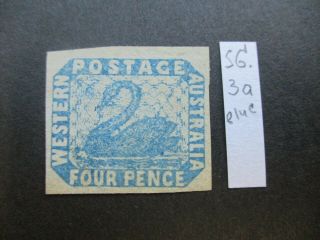 Western Australia Stamps: 4d Blue Swan Imperf - Rare (h174)