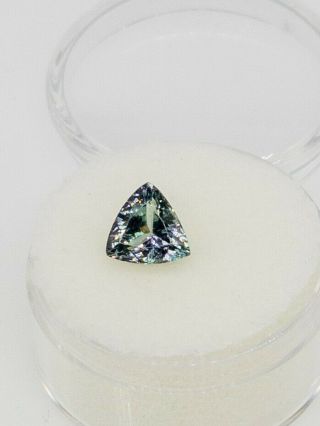 Rare $3000 1.  54ct Flawless Tanzanite Trillion Cut Blue Green Purple Loose Gem