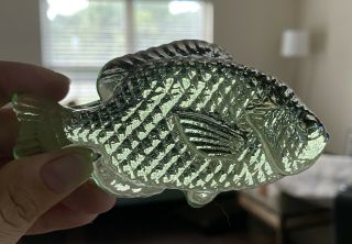 Fire And Light Recycled Glass Fish Paper Weight Rare And Interesting.