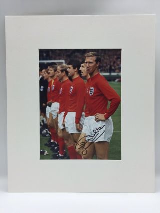 Rare Jack Charlton England 1966 Signed Photo Display,  Autograph World Cup