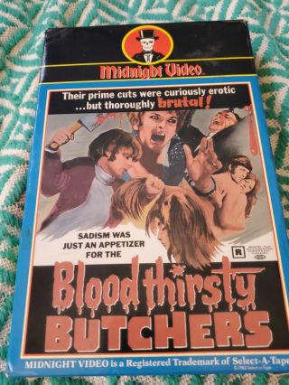 Bloodthirsty Butchers Herschell Gordon Lewis Horror Midnight Video Big Box Rare