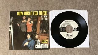 The Creation - How Does It Feel To Feel - Rare Single Pic Sleeve 7” Vinyl