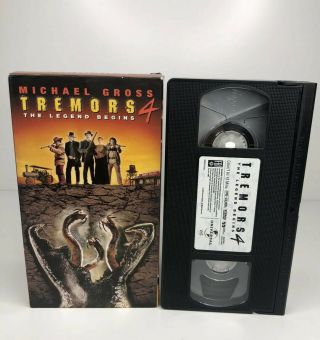 Tremors 4 The Legend Begins Vhs Cassette Tape Rare Cult Horror B Movie