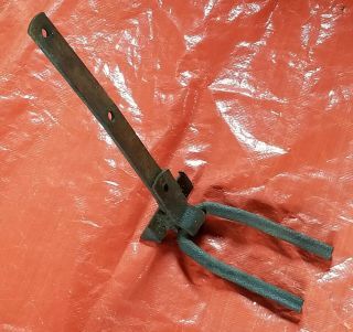 Antique Forged Hammered Hand Wrought Iron Door Handle Gate Latch Primitive