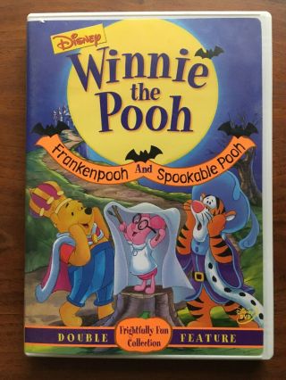 Rare Oop Disney Dvd Halloween Winnie The Pooh - Frankenpooh And Spookable Pooh