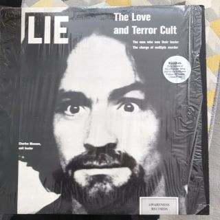 Charles Manson Lie Lp 1987 Awareness Reissue Nm Still In Shrink,  One Owner Rare