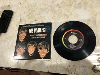 Rare The Beatles 45 Ep " Souvenir Of Their Visit To America " Vee - Jay Vjep 1 - 903