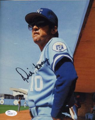 Dick Howser Rare Jsa Hand Signed 8x10 Photo Authentic Autograph