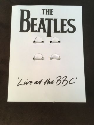 BEATLES Official Promo Set of 4 Buttons Pins Live at the BBC 1994 Rare 2